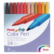 Pentel彩色水性筆 24色組 S360-24, 混色, 1套