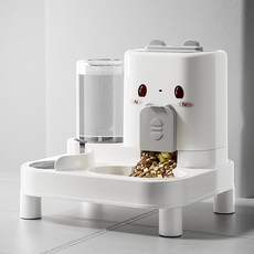 PASTEL PET 寵物豎耳熊半自動飲水器 25 x 22 x 25.2 cm, 灰色, 1個