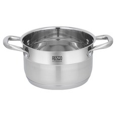 RESTO 電磁爐 Riser 全不鏽鋼雙耳鍋 92102, 銀色, 1個, 16cm