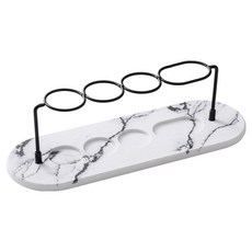 Some's Mine托盤牙刷架 30*10cm, 白色大理石, 4個