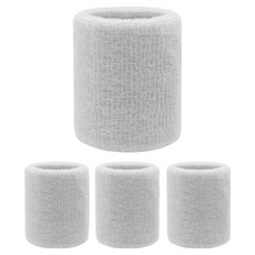 Ourworks 聚酯纖維吸汗運動護腕, 白色, 4個