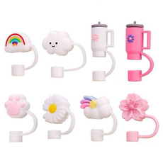 隨行杯專用防塵緊密貼合型吸管蓋 1DayOff 10mm 8件組, 1套