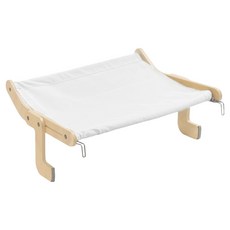 CAMULALA 貓咪窗邊吊床, 白色帆布, 1個