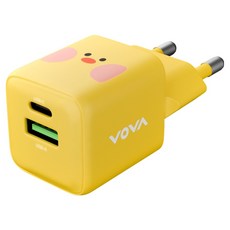 Vova LINE FRIENDS minini 25W PD GaN 多功能超高速充電器, 1個, 黃色
