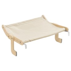 CAMULALA 貓咪窗邊吊床, 米色帆布, 1個