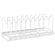 好拾選物 可調節伸縮碗盤鍋蓋架, 1個, 1層, 白色