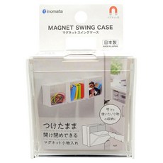 이노마타 자석 벽부착 스윙 수납함, 화이트, 1개