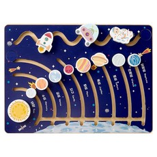 TOOKY TOY 拓客 原木配對拼圖太陽系套組, 1套, 單品