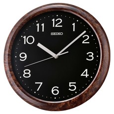 세이코 벽시계 QHA014Z, 브라운 + 블랙