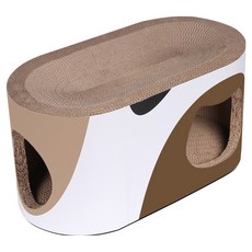 레드퍼피 고양이 네코야 케이크 스크래쳐 하우스, 초코 브라운, 1개