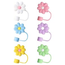 隨行杯專用 簡易緊密型吸管蓋 6件組 10mm 2dayflower, 1套