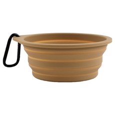 파스텔펫 반려동물 휴대용 캠핑용 식기 600ml, 브라운, 1개