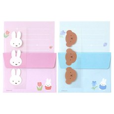 ii GEN 一正 Miffy 迷你信紙 2款套組, 混合顏色, 10套