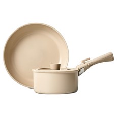 Modern House IH爐適用可堆疊收納多功能把手廚具4件組, 1套, 18公分湯鍋 + 18公分鍋蓋 + 28公分平底鍋 + 把手, 混色