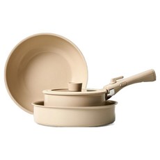 Modern House 電磁爐適用可堆疊收納多功能把手鍋具5件組, 1套, 單一顏色, 18cm湯鍋 + 18cm鍋蓋 + 24cm火鍋 + 26cm炒鍋 + 把手