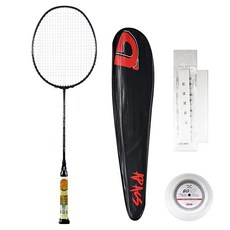 apacs 725輕量全碳羽球拍 海軍藍+羽球線+球拍套 隨機出貨+握把 白色組, 1套, 單品