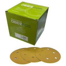 DEERFOS CA331 6孔 220目 金屬木材用 圓形砂紙 100片, 1個