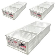 Sanada Seiko L8486 淺型整理盒, 3層, 白色