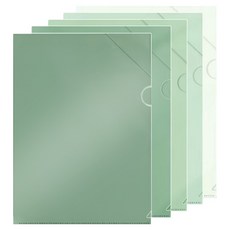 동아피엠에스 그라데이션 L홀더 파일 5종 세트, 그린, 1세트