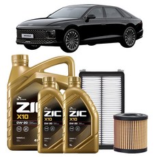 지크 X10 0W-20 엔진오일세트 출장교체, 1세트, 현대, 그랜저 GN7 가솔린 2.5