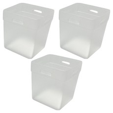 inomata 2961 小物收納盒 M, 霧透明色, 3層