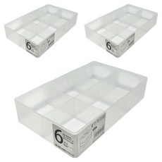 HIMARAYA 分隔收納盒, 霧透明色, 6層