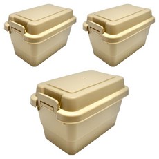 HIMARAYA 雙扣置物盒, 1層, 米色