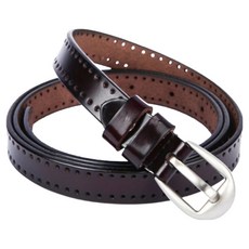 本革職人 獨特魅力鏤空穿孔造型針扣式真皮皮帶