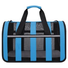 KODACHIEF 반려동물 외출 휴대용 이동가방, 블루, 1개