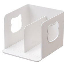 FAmILyLIFE 生活 可愛小熊雙槽兒童書架, 白色