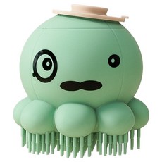 soonZAM 寵物多合一洗髮精瓶一體式淋浴刷 8 x 8.3 cm, 綠色, 1個