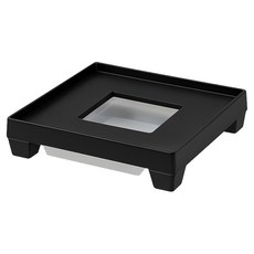sixfarmers 堅固優質抽屜式方形接水花盆底盤, 1個, 黑色