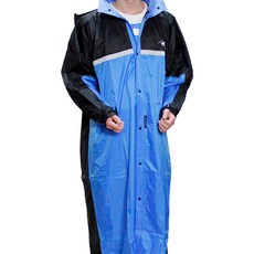 天龍牌 競速型尼龍雨衣, 黑色 + 藍色
