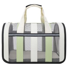 KODACHIEF 반려동물 외출 휴대용 이동가방, 베이지 연두, 1개