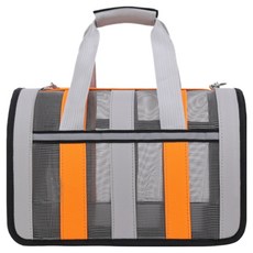 KODACHIEF 반려동물 외출 휴대용 이동가방, 그레이스케일 오렌지, 1개