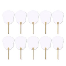 아트조이 DIY 부채 만들기 종이부채 크라운, 혼합색상, 10개