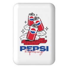 펩시 15W 고속충전 맥세이프 보조배터리 5000mAh 애플8핀 / C타입, 화이트, PEP-MBT5000P