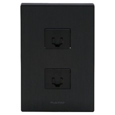 nano 電源 Art2 簡約單聯用 8P+8P 嵌入式模組 全黑色, 1個