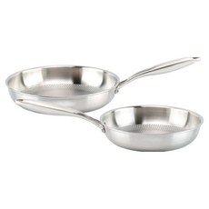 韓國 Royalstar 電磁爐 IH Venu ALL 不鏽鋼三層平底鍋 2件組, 1套, 金屬色, 平底鍋 24cm + 平底鍋 28cm