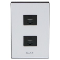 nano 電氣 Art 2 簡約單聯用 8P+8P 嵌入式模組 黑色, 1個