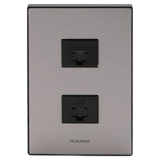 nano 電氣 Art2 簡約 單孔用 8P+8P 嵌入式模組 珍珠灰, 1個