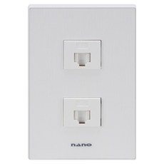 nano 電工 Art2 Simple 1聯用 8P+8P 嵌入式模組 白色, 1個