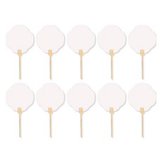 아트조이 DIY 부채 만들기 종이부채 4꽃잎, 혼합색상, 10개