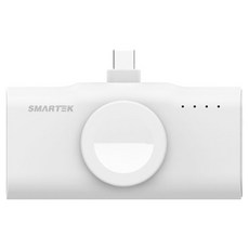 스마텍 2 IN 1 갤럭시 애플 워치충전 일체형 도킹 멀티 고속충전 미니 보조배터리 5000mAh C타입, STPB-NDW50, 화이트