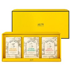 SSANGGYE 果漾擁抱茶 3種組合 + 提袋, 1套, 蘋果芙蓉花, 柳橙南非國寶茶, 檸檬洋甘菊