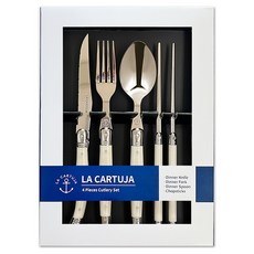 LA CARTUJA 晚餐禮品4件組, 1套, 刀 + 叉 + 湯匙 + 筷子, 象牙白
