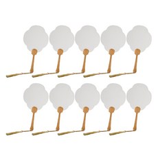 아트조이 DIY 부채 만들기 미니 종이부채 4꽃잎, 혼합색상, 10개