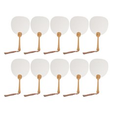 아트조이 DIY 부채 만들기 미니 종이부채 사과, 혼합색상, 10개