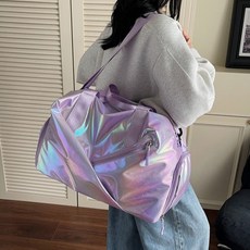 運動健身極光亮面運動包 BRP1064, 紫色, 1個