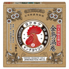 KINCHO 金鳥 天然除蟲菊蚊香 渦卷 10捲, 淺咖色